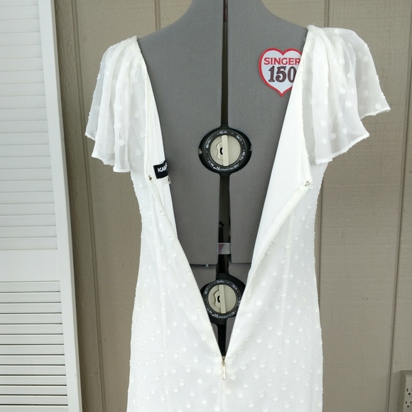Karl Lagerfeld dotted white shift dress 6 - Picture 5 of 7
